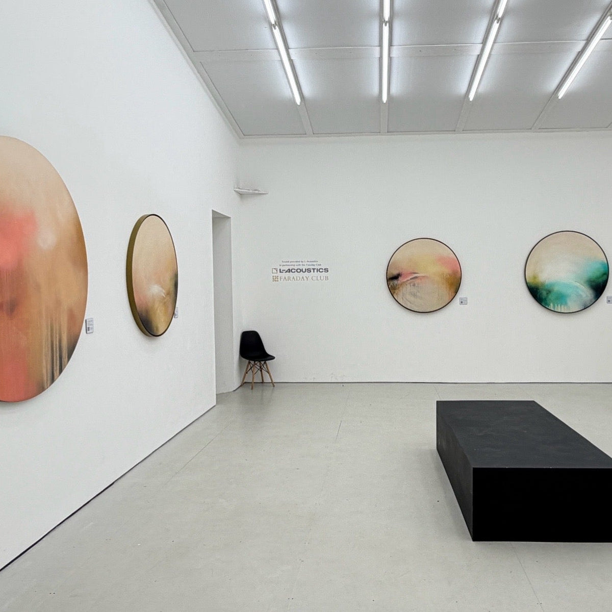 Afterglow exhibition of abstract art by Kate Mayer, in the Florence Trust gallery, Holy Trinity