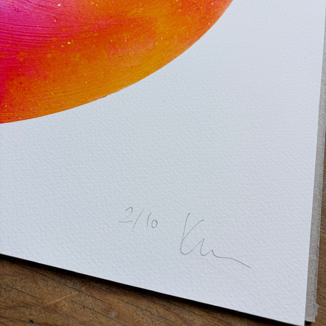 Close-up of Kate Mayer's "Set the World on Fire" limited edition print (2/10), signed, for Leytonstone Arts Trail.