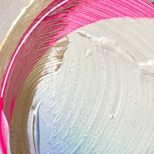 Be Radiant | detail of circular abstract painting | Kate Mayer