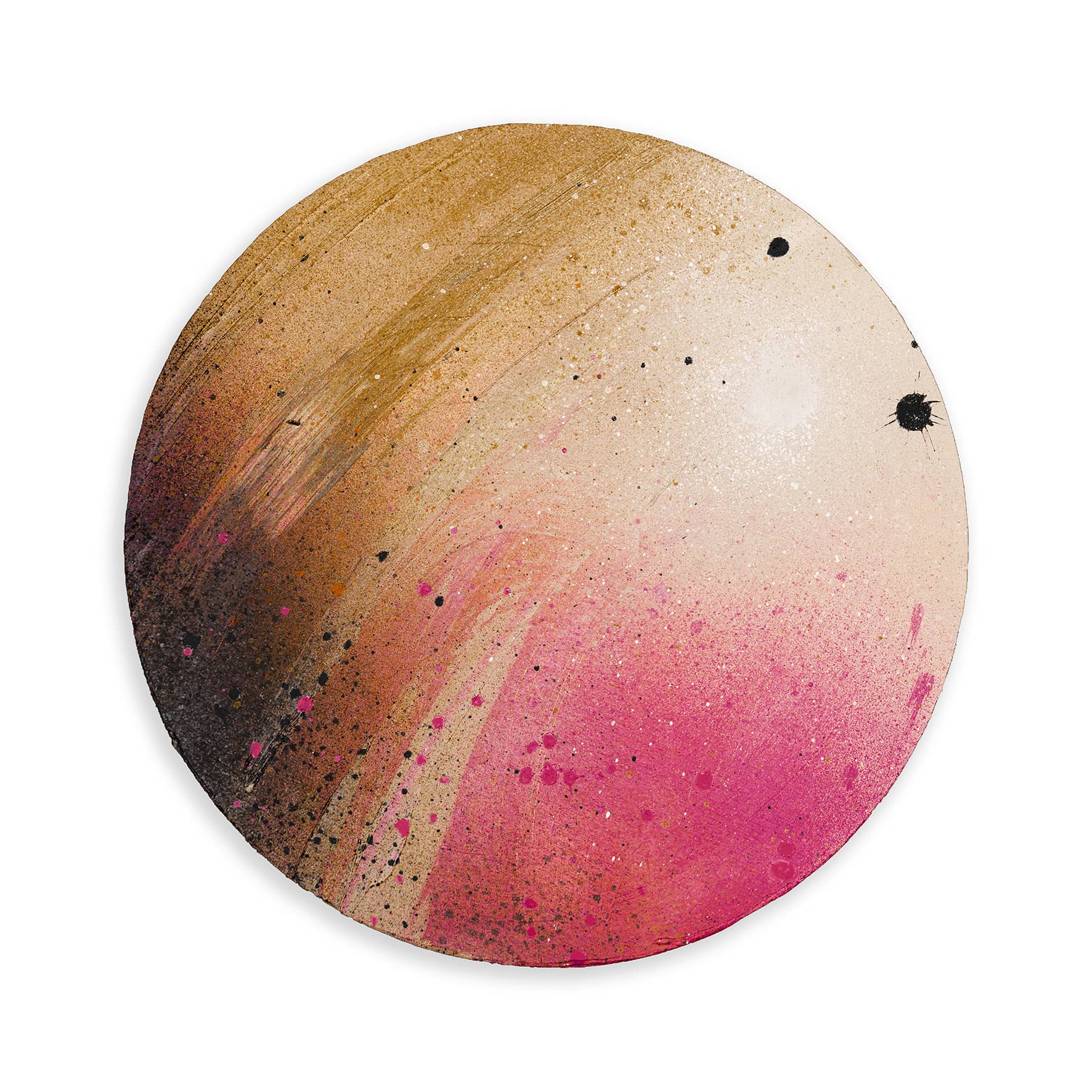 Original Circular abstract Painting by Kate Mayer titled Holocene